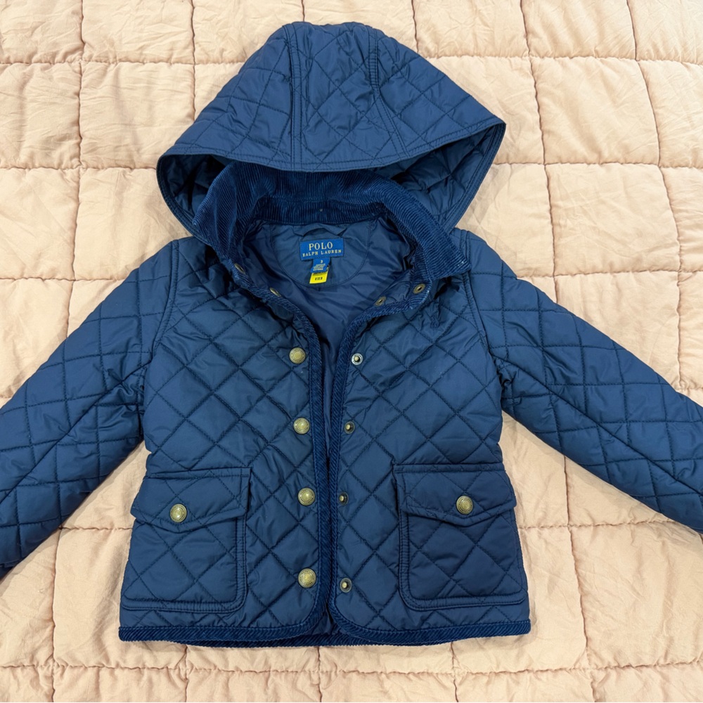 Polo by Ralph Lauren Blue Quilted Kids Puffer Jacket